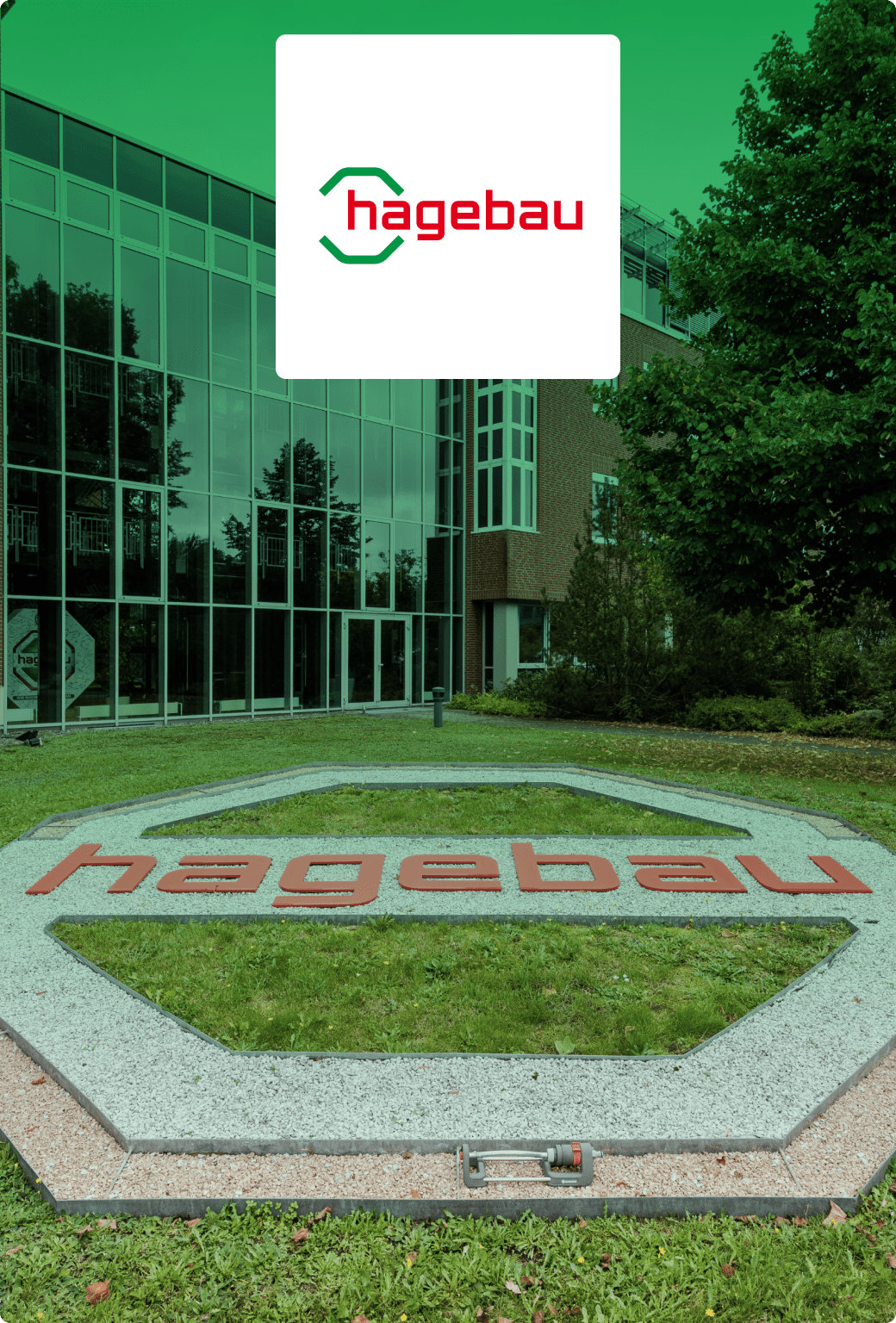 The courtyard at Hagebau headquarters in Soltau.